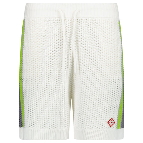 Casablanca Stripe Crochet Shorts in White and Green - Boinclo - Outlet Sale Under Retail