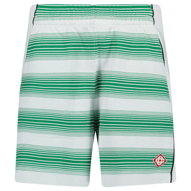 Casablanca Striped Jacquard Track Shorts in White/Green - Boinclo - Outlet Sale Under Retail