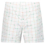 Casablanca "Tennis Check" Technical Swim Shorts in White - Boinclo - Outlet Sale Under Retail