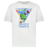 Casablanca Tennis Club 'Beyond Destiny' Graphic T-Shirt in Bright White - Boinclo - Outlet Sale Under Retail
