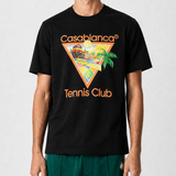 Casablanca Tennis Club Graphic-Print T-Shirt in Black - Boinclo - Outlet Sale Under Retail