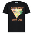 Casablanca Tennis Club Graphic-Print T-Shirt in Black - Boinclo - Outlet Sale Under Retail