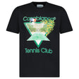 Casablanca Tennis Club Icon Graphic T-Shirt in Black - Boinclo - Outlet Sale Under Retail