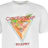Casablanca Tennis Club Icon Short Sleeve T‑Shirt in White - Boinclo - Outlet Sale Under Retail