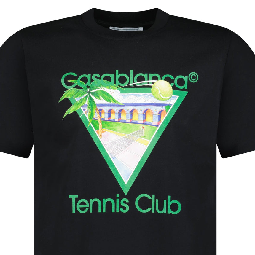 Casablanca Tennis Club T-Shirt in Black - Boinclo - Outlet Sale Under Retail
