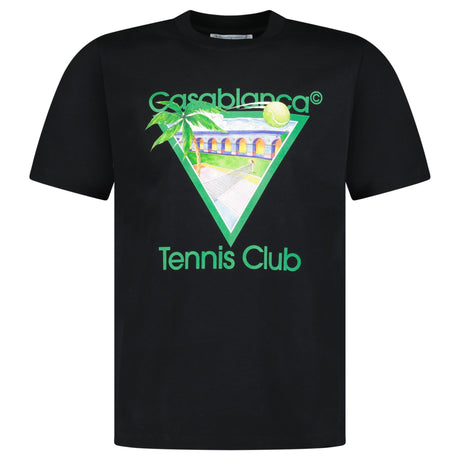 Casablanca Tennis Club T-Shirt in Black - Boinclo - Outlet Sale Under Retail