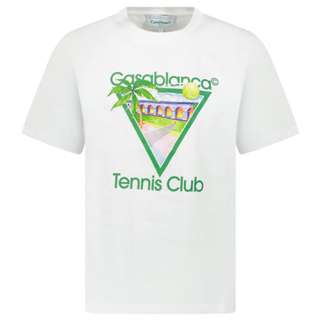 Casablanca Tennis Club T-Shirt in White - Boinclo - Outlet Sale Under Retail