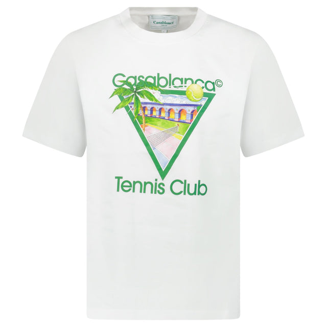 Casablanca Tennis Club T-Shirt in White - Boinclo - Outlet Sale Under Retail