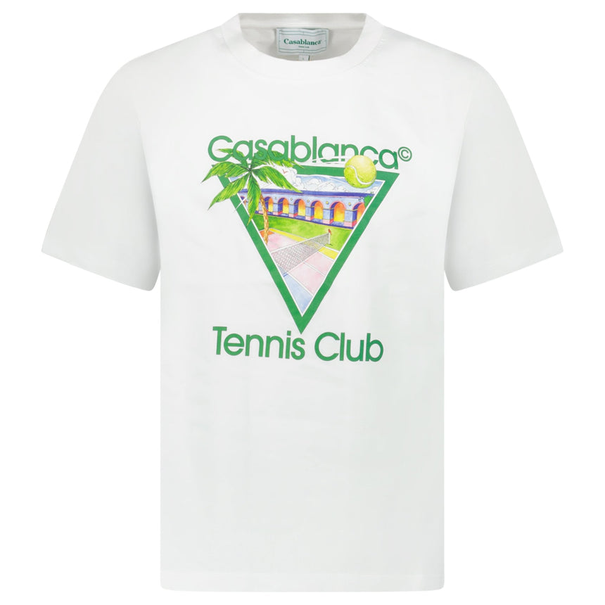Casablanca Tennis Club T-Shirt in White - Boinclo - Outlet Sale Under Retail