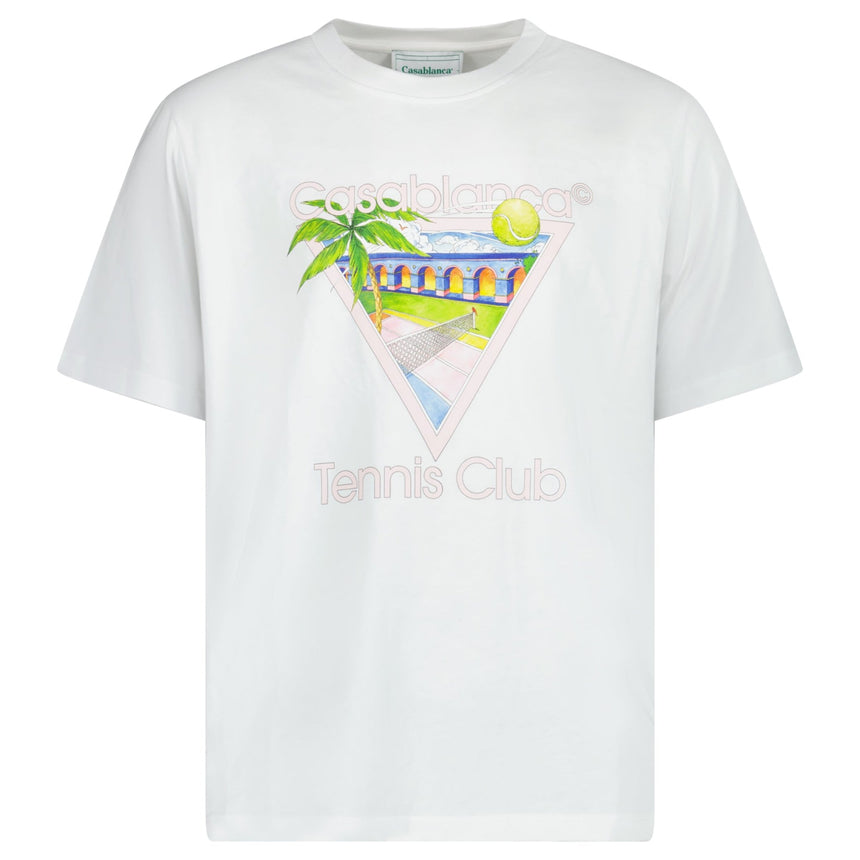 Casablanca Tennis Club T-Shirt in White - Boinclo - Outlet Sale Under Retail