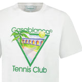 Casablanca Tennis Club T-Shirt in White - Boinclo - Outlet Sale Under Retail