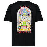 Casablanca Tennis Landscape Short Sleeve T-Shirt in Black - Boinclo - Outlet Sale Under Retail