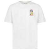 Casablanca Tennis Landscape Short Sleeve T-Shirt in White - Boinclo - Outlet Sale Under Retail