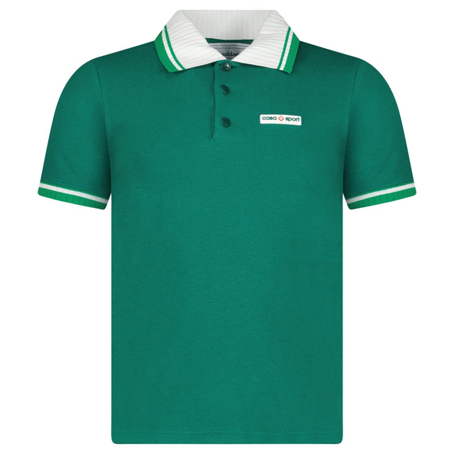 Casablanca Textured Polo Shirt Evergreen - Boinclo - Outlet Sale Under Retail