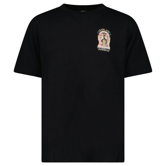 Casablanca 'The Essential Experience' Print Short-Sleeve T-Shirt in Black - Boinclo - Outlet Sale Under Retail