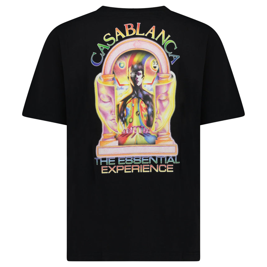 Casablanca 'The Essential Experience' Print Short-Sleeve T-Shirt in Black - Boinclo - Outlet Sale Under Retail