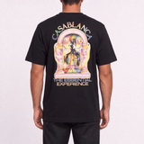 Casablanca 'The Essential Experience' Print Short-Sleeve T-Shirt in Black - Boinclo - Outlet Sale Under Retail