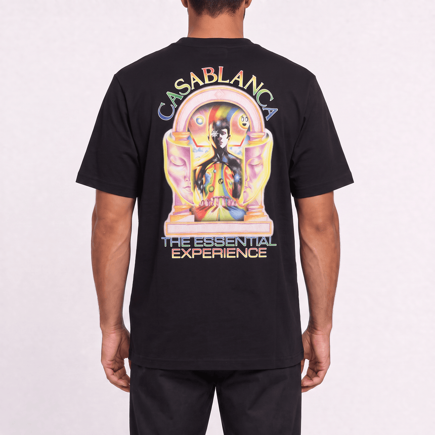 Casablanca 'The Essential Experience' Print Short-Sleeve T-Shirt in Black - Boinclo - Outlet Sale Under Retail