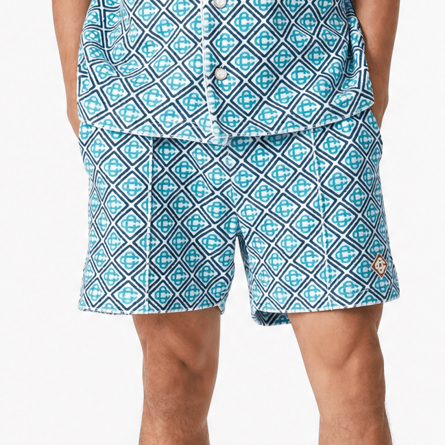 Casablanca Towelling Short in Turquoise Green - Boinclo - Outlet Sale Under Retail