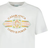 Casablanca ‘Unity Is Power’ T-Shirt in White - Boinclo - Outlet Sale Under Retail
