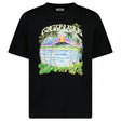 Casablanca Volcano Graphic Print T-Shirt in Black - Boinclo - Outlet Sale Under Retail