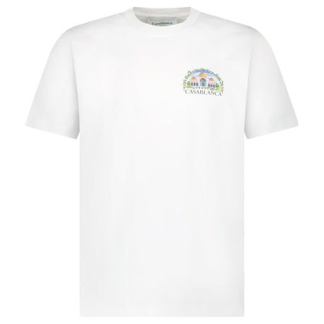 Casablanca Vue de Damas Printed T-Shirt in White - Boinclo - Outlet Sale Under Retail