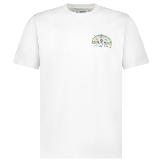 Casablanca Vue de Damas Printed T-Shirt in White - Boinclo - Outlet Sale Under Retail