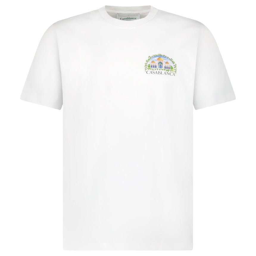 Casablanca Vue de Damas Printed T-Shirt in White - Boinclo - Outlet Sale Under Retail