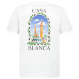 Casablanca Vue de Damas Printed T-Shirt in White - Boinclo - Outlet Sale Under Retail