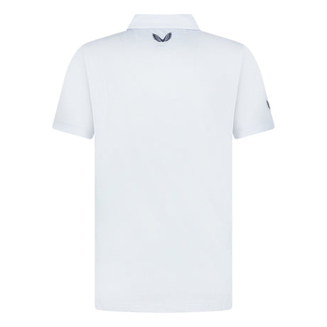 Castore Engineered Knit Golf Polo White/Light Blue - Boinclo - Outlet Sale Under Retail