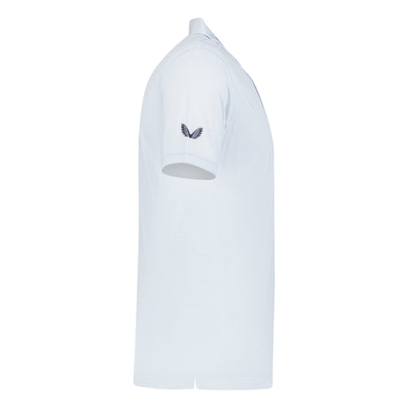 Castore Engineered Knit Golf Polo White/Light Blue - Boinclo - Outlet Sale Under Retail