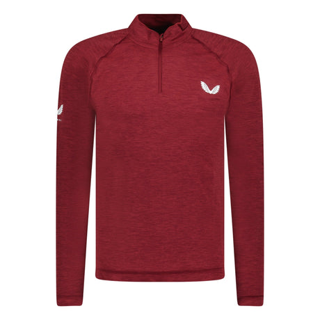 Castore Seamless Long Sleeve Golf Mock Neck Cabernet Red - Boinclo - Outlet Sale Under Retail