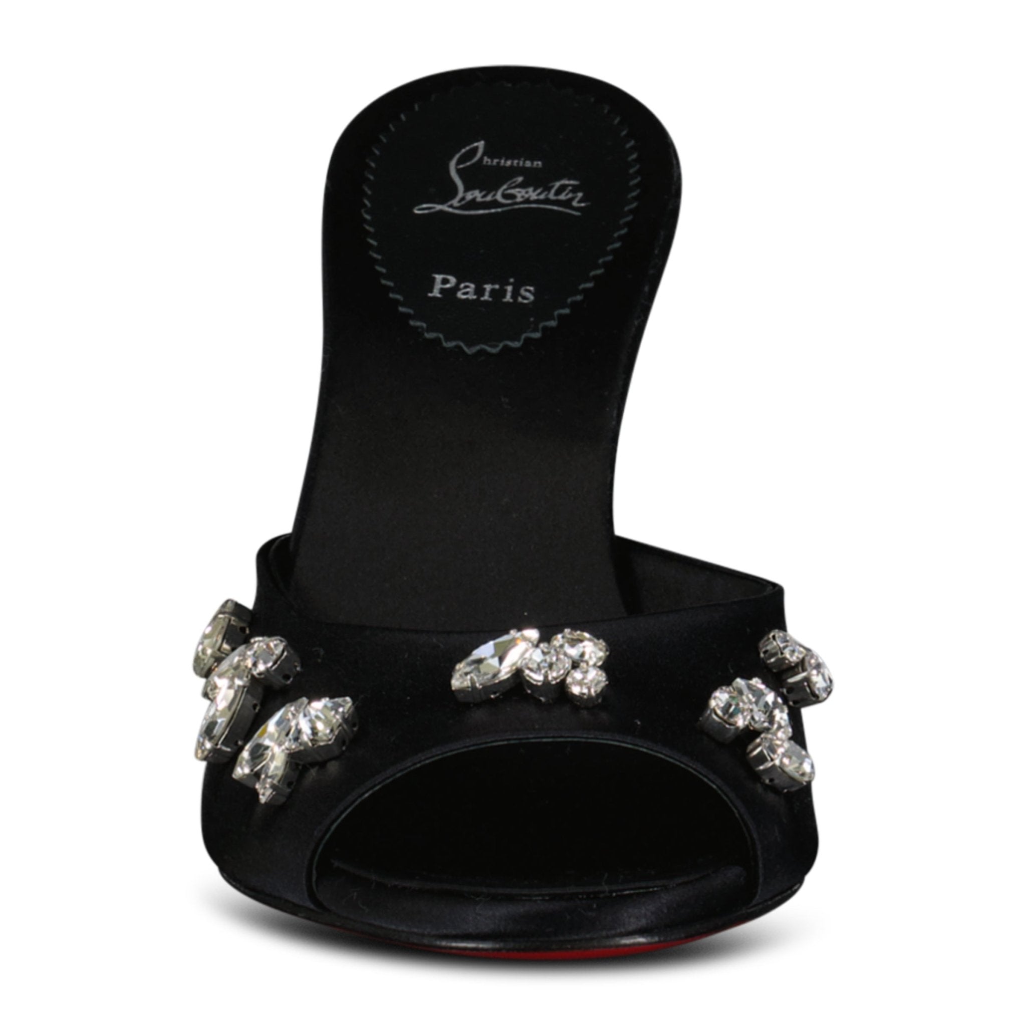 Christian Louboutin Degraqueen Embellished Open Toe Mules