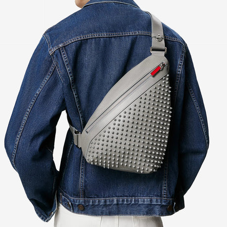 Christian Louboutin Funky Spikes Sling Bag Smoke Grey - Boinclo - Outlet Sale Under Retail