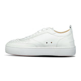 Christian Louboutin Happy Rui Leather Low Top Trainers White - Boinclo - Outlet Sale Under Retail