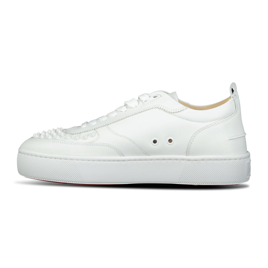 Christian Louboutin Happy Rui Leather Low Top Trainers White - Boinclo - Outlet Sale Under Retail