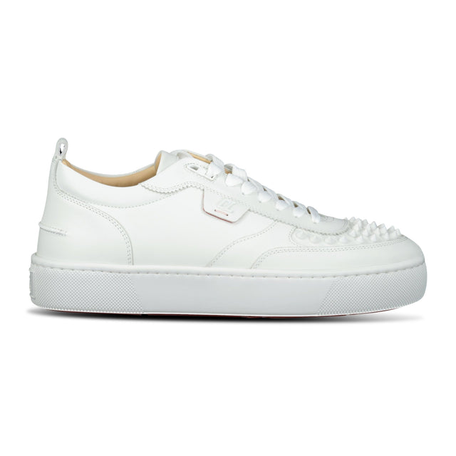 Christian Louboutin Happy Rui Leather Low Top Trainers White - Boinclo - Outlet Sale Under Retail