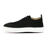 Christian Louboutin Happy Rui Suede Low Top Trainers Black - Boinclo - Outlet Sale Under Retail