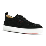 Christian Louboutin Happy Rui Suede Low Top Trainers Black - Boinclo - Outlet Sale Under Retail