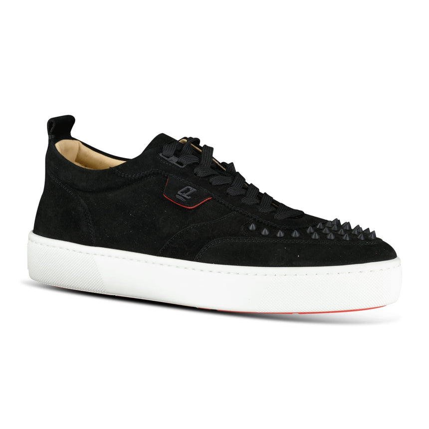 Christian Louboutin Happy Rui Suede Low Top Trainers Black - Boinclo - Outlet Sale Under Retail