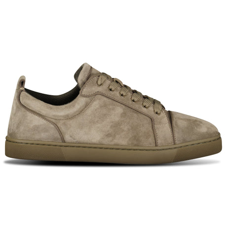 Christian Louboutin Louis Junior Grosgrain - Trimmed Suede Trainers in Brown - Boinclo - Outlet Sale Under Retail