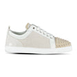 Christian Louboutin Louis Junior Spikes Canvas Sneakers in Beige - Boinclo - Outlet Sale Under Retail