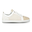 Christian Louboutin Louis Junior Spikes Canvas Trainers in Beige - Boinclo - Outlet Sale Under Retail