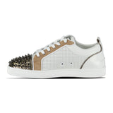 Christian Louboutin Louis Junior Spikes Orlato Trainers White Multi - Boinclo - Outlet Sale Under Retail