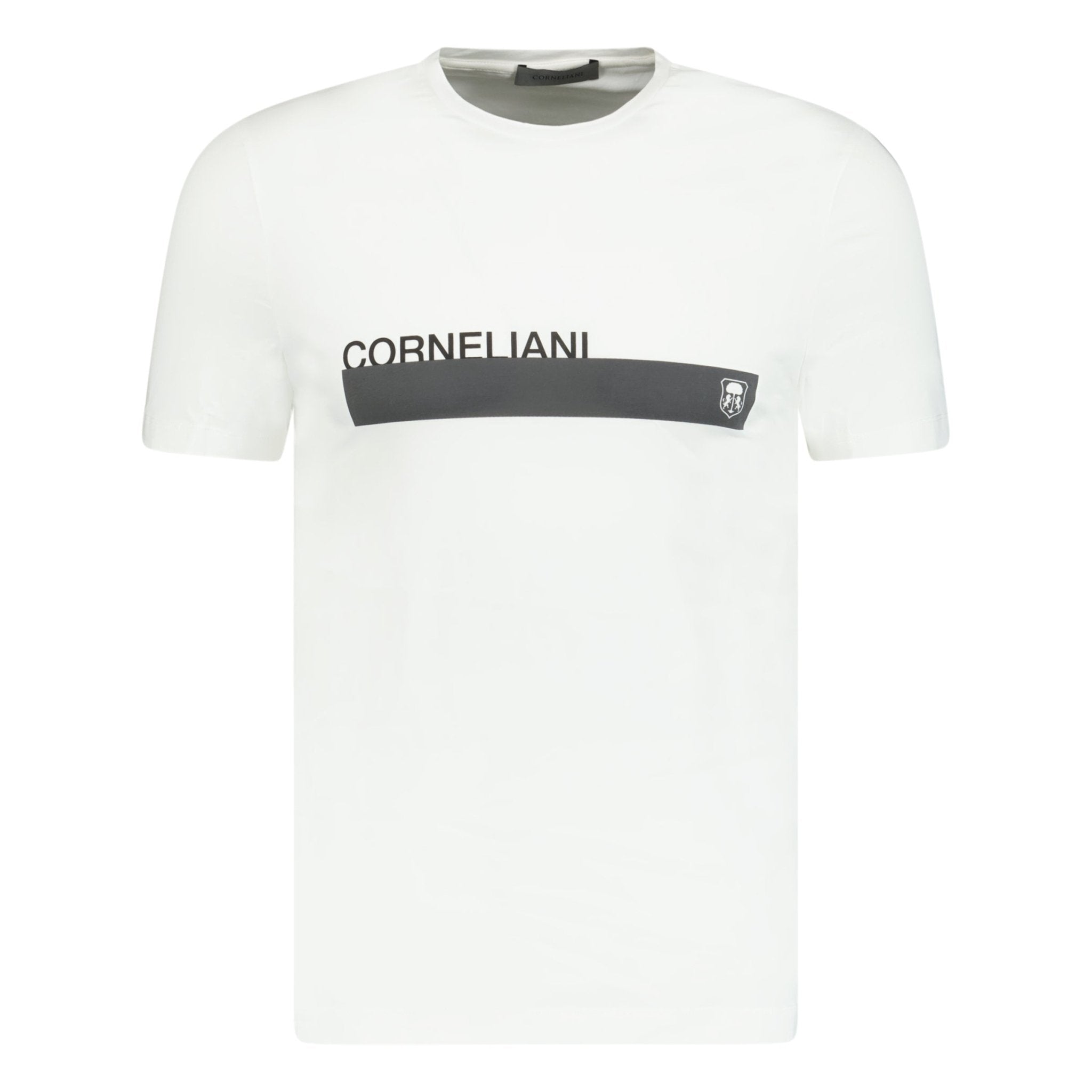 Corneliani Printed Logo T Shirt White Outlet Sale Always Under Retail Boinclo