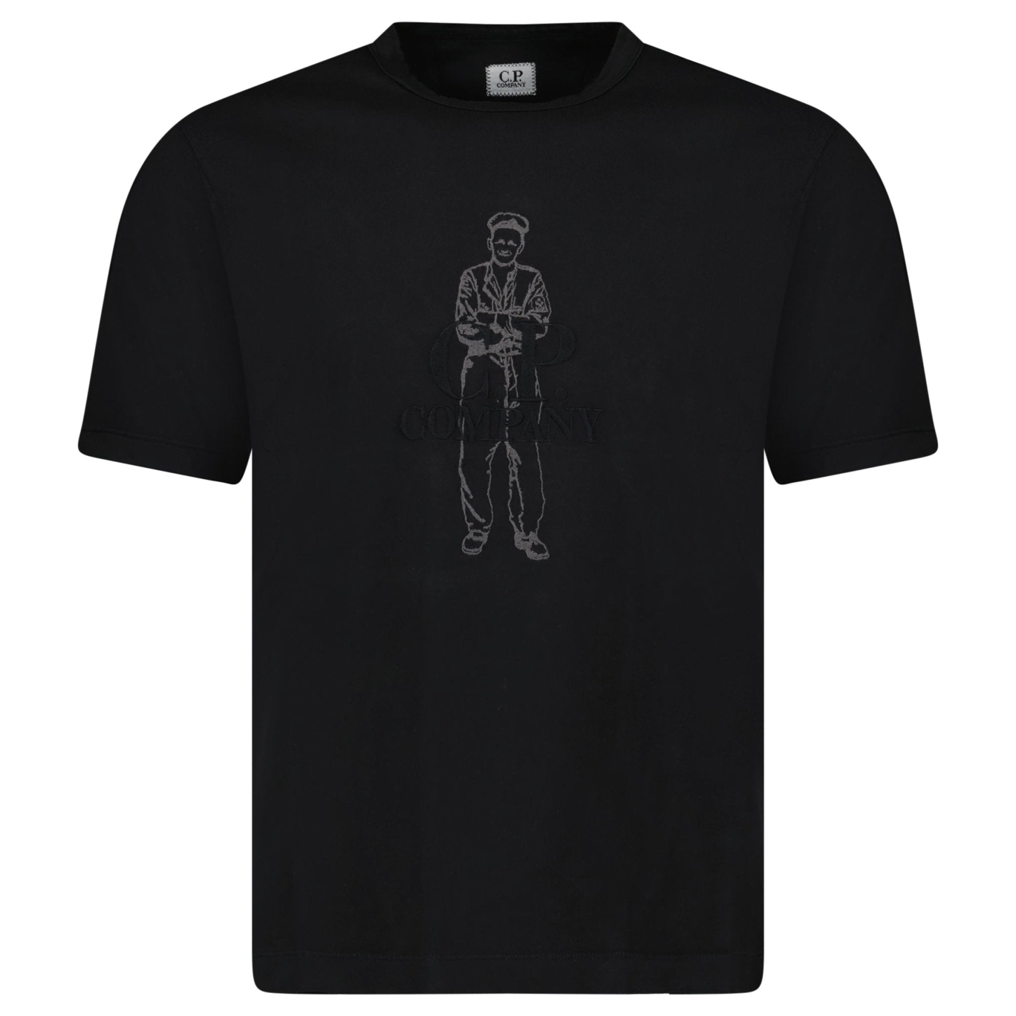 Color variation of 1020 Jersey Large Sailor T-Shirt in Black