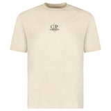 CP Company 1020 Jersey Short Sleeve Embroidery T-Shirt in Beige - Boinclo - Outlet Sale Under Retail