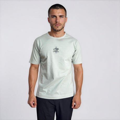 CP Company 1020 Jersey Short Sleeve Embroidery T-Shirt in Misty Blue - Boinclo - Outlet Sale Under Retail