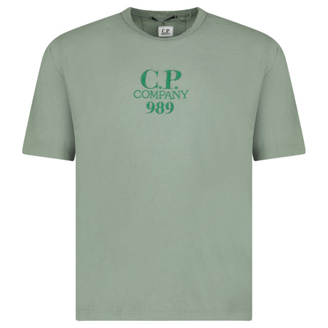 CP Company 20/1 Jersey Boxy Logo T-Shirt Thyme Green - Boinclo - Outlet Sale Under Retail