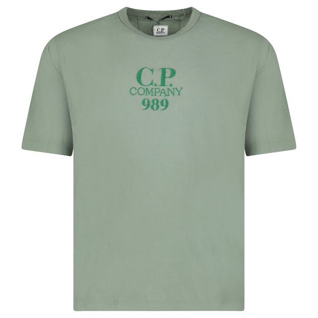 CP Company 20/1 Jersey Boxy Logo T-Shirt Thyme Green - Boinclo - Outlet Sale Under Retail